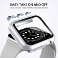 thumbnail image 4 of [2 Pack] IBAOLEA Waterproof Case Compatible for IBAOLEA Watch SE Series 6 /5 /4 44mm Case with Screen Protector (Silver+Silver, 44mm) Silver+Silver For 44mm only, 4 of 6