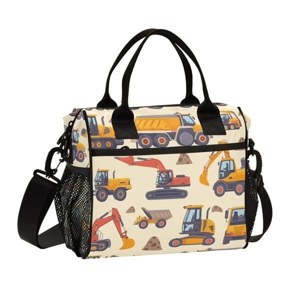 Cars and Soil Cooler Bag Lunch Bag Soft Cooler Cooling Tote Insulated Lunch Box for Adult Men Women