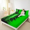 thumbnail image 4 of jejeloiu Green Lightsaber Queen Sheet Sets,Modern Fashion Gaming Flat Sheet,Teens Video Games Queen Fitted Sheet For Boys,Ultra Soft Home Decor,4pcs, 4 of 7