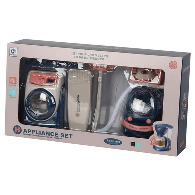 Milaget Kitchen Appliances Toys with Realistic Light and Sounds Develop Motor Skills for F