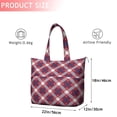 thumbnail image 4 of Red Blue White Star Plaid Checkered Pattern Travel Tote Bags for Women Carry On,Large Weekender Bags for Women Travel,Multi Functional Duffle Bag for Work,Shopping,Sports, 4 of 5