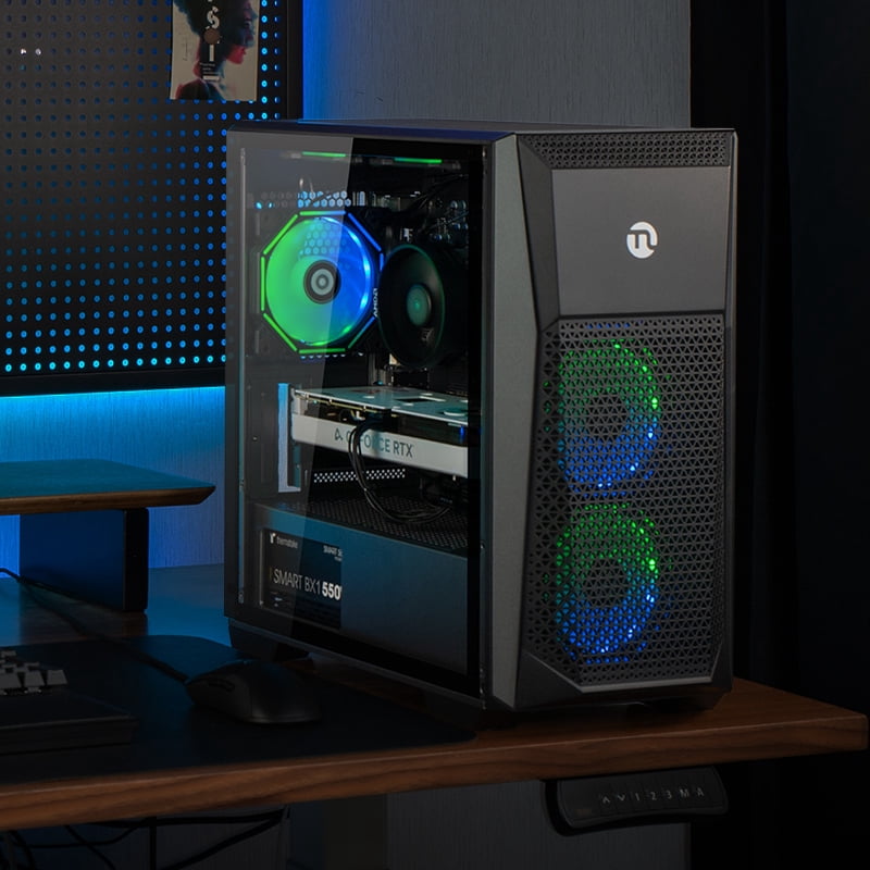 Ningmei Gaming PC Desktop, AMD Ryzen 5 5500, RX 6600, 16GB DDR4, 1TB SSD, Wifi, Win11