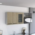 thumbnail image 1 of Hasselt Wall Cabinet, Double Door, Glass Cabinet, Rack, 1 of 2