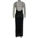 thumbnail image 4 of Vestido De Punto Vestido maxi de ganchillo para mujer Traje de playa con abertura lateral y cuello redondo sin espalda (Negro S) Cgtredaw para Mujer Negro T XL, 4 of 7
