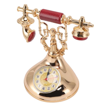 Retro Table Clock, Classic Telephone Design, Accurate Alarm, Ideal Home/Office/Cafe Decoration