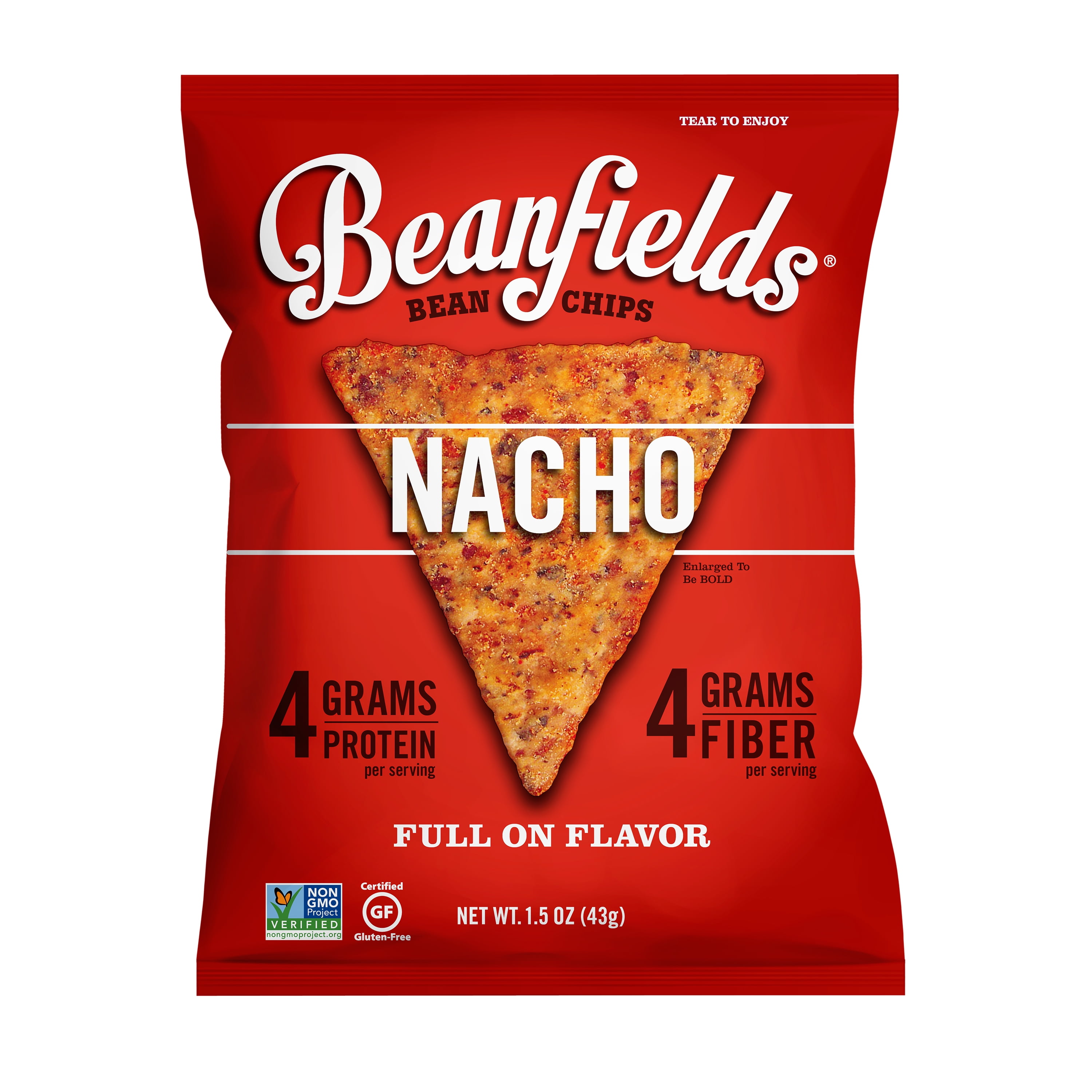 Beanfields Nacho Bean Chips, 1.5 Ounce (24 Pack) - Walmart.com ...