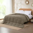 thumbnail image 2 of Modern Threads Reversible Stone & Champagne Adult Down Alternative Comforter, King, 2 of 14