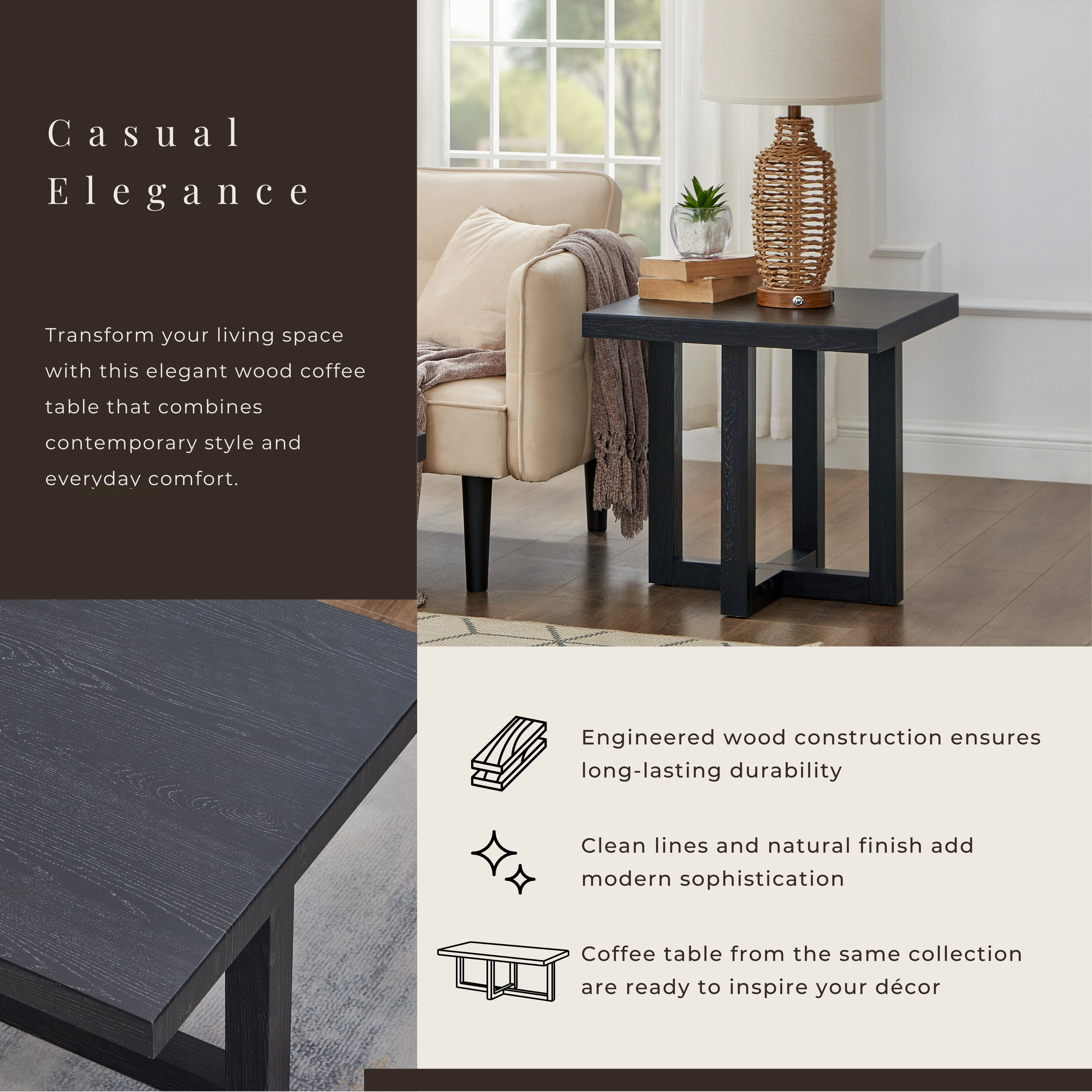 End Table, Black