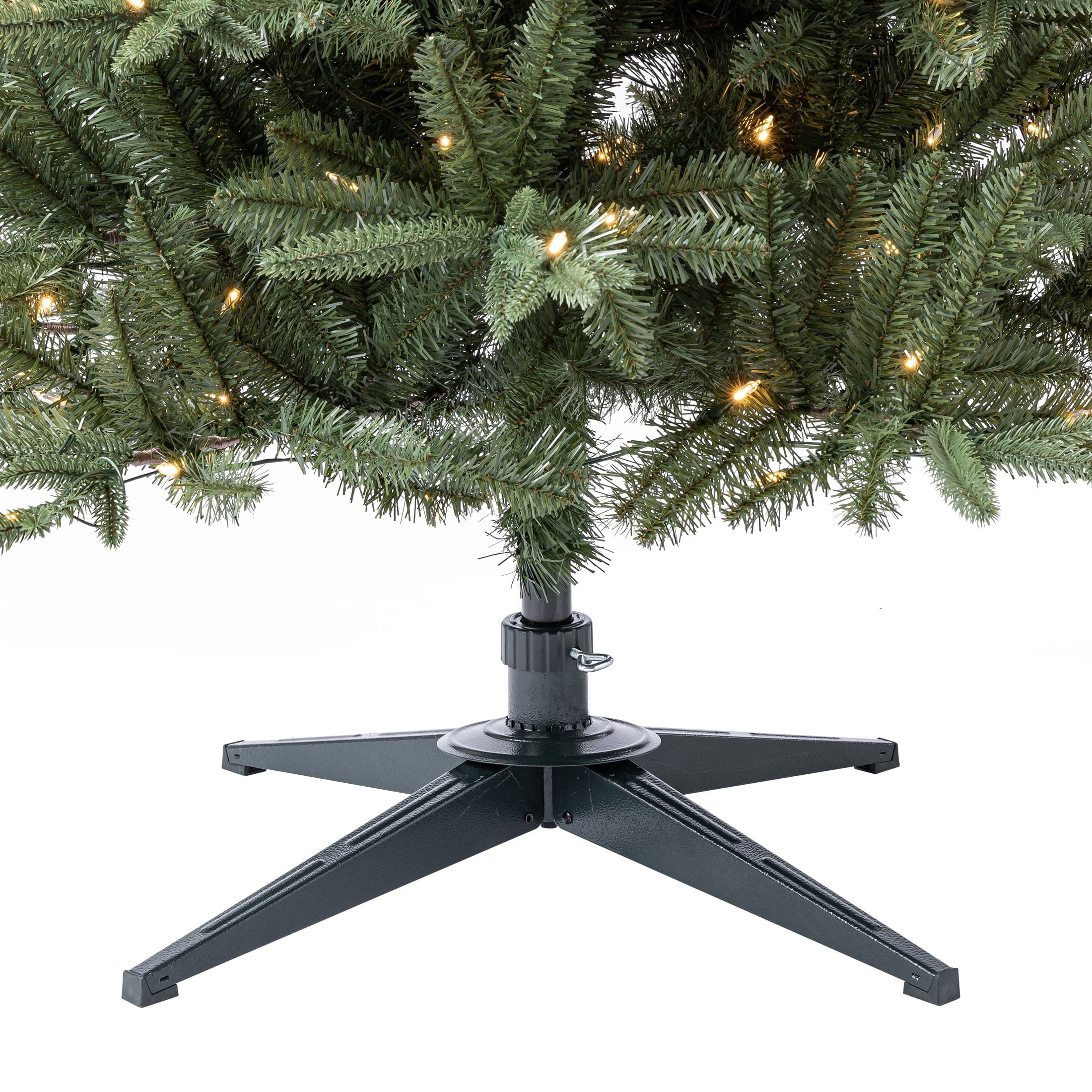 9' Pre-Lit Sanford Pencil Fir Green Artificial Christmas Tree with 500 Warm White LED Lights and Stand, by Holiday Time
