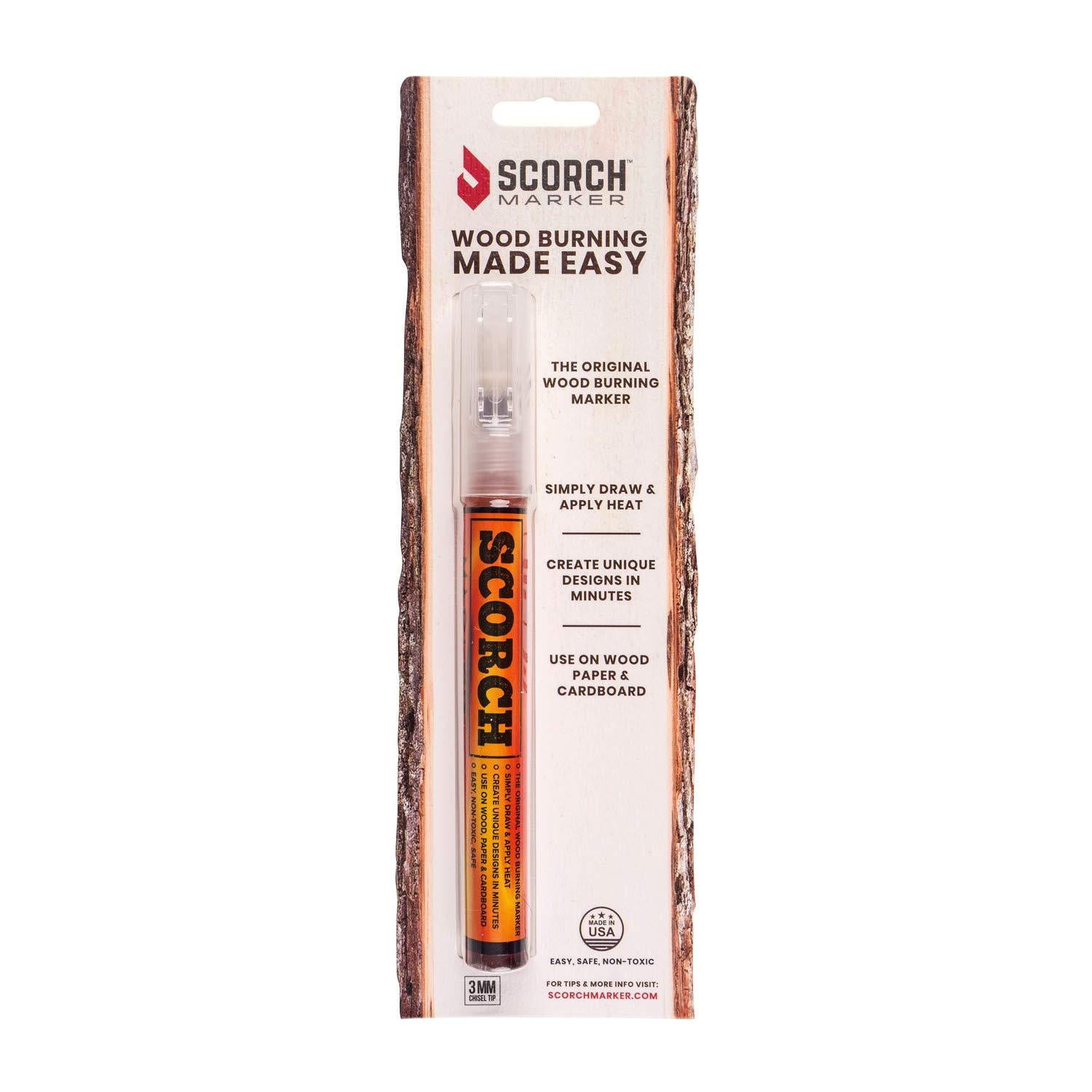 Scorch Marker Chemical Woodburning Pen for DIY Projects, Fine Tip