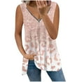 thumbnail image 2 of Hauts pour Femmes Blouse Sans Manches Décontractée d'Été pour Femmes T-Shirt à Col en V Gilet pour Femmes Hauts d'Été en Liquidation, 2 of 5