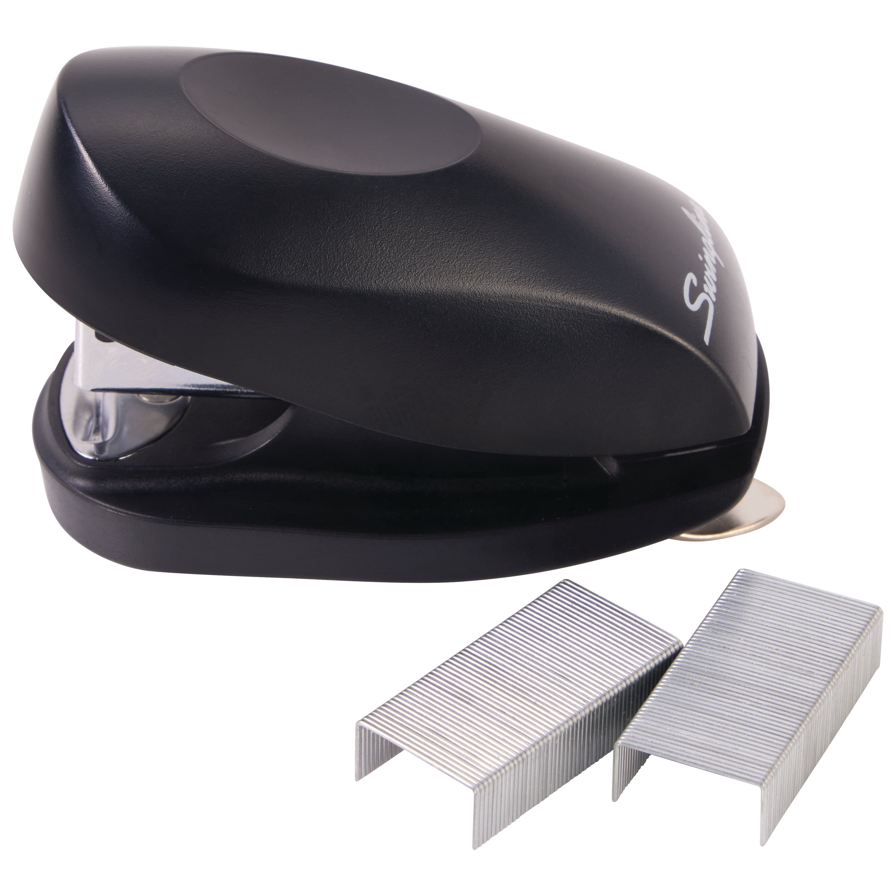 Swingline Portable Black Manual Hand Stapler, 20 Sheets, Soft Grip