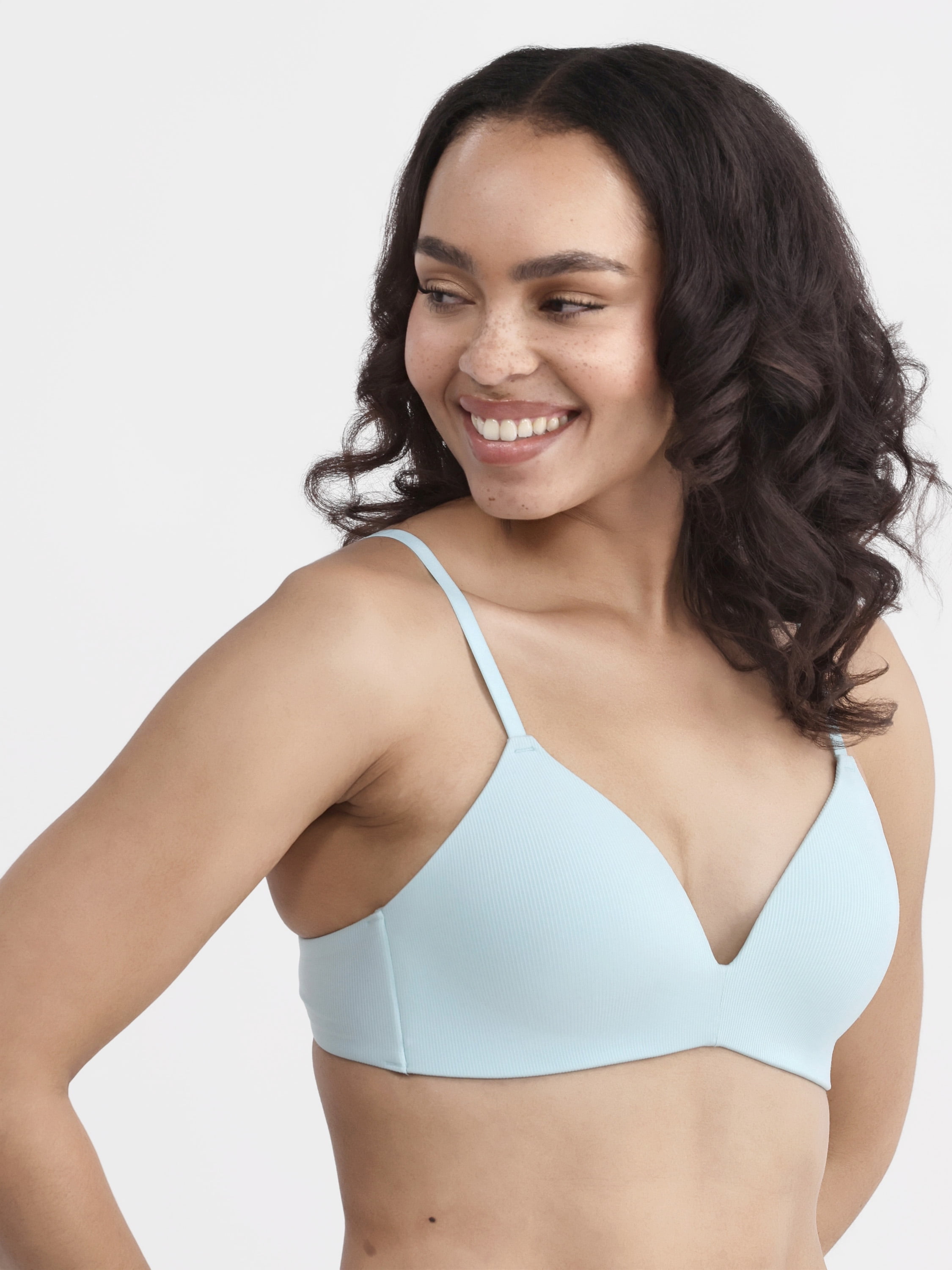 No Boundaries Wireless Rib T-Shirt Bra, Women's Sizes XS-XXXL