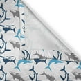 thumbnail image 4 of Ambesonne Shark Window Valance, Dangerous Deep Seas, 54" X 12", Blue Navy Blue Grey, 4 of 5