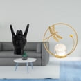 thumbnail image 2 of Escultura De Mano De Bola De Cristal Con Gesto De Roca, Figura De Metal, Estatua Creativa De Dedo, Adorno Para Apartamento, Dormitorio, Restaurante, Pasillo, Chimenea, Sala De Estar, Oficina,, 2 of 8