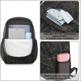 thumbnail image 3 of 17 Inch Lightweight Backpack,PVC Waterproof Oxford Fabric, Ergonomically Designed, with Large Capacity, Sunflower Print, 3 of 5