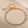 thumbnail image 2 of Faty-T Pearl Bracelet for Women, 18K Gold Plated Dainty Pearls Beaded Chain Bracelet Jewelry Gifts for Women, 2 of 5