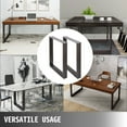 thumbnail image 6 of VEVOR Set of 2 Steel Table Legs, 28"Height 23"Wide Dining Table Legs,Heavy Duty 3.1" Square Box Section Square Table Legs, 28x23x3.1 inch Original Color Industrial Country Style Metal Dining Legs, 6 of 7