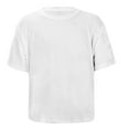 thumbnail image 7 of Huowey Girls Dance Tank Top Shirt Casual Classic Crewneck Solid Color Short Sleeve Sports T-Shirt Dance Top Ballet Gymnastics Daily Wear,Blue,9-10 Years, 7 of 7