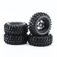 thumbnail image 1 of BJYX 4Pcs Black 1:10 RC Car Rubber Tires & Wheel Rims for Off Road RC Crawler Buggy, 1 of 15
