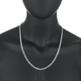thumbnail image 4 of Men's 5.3mm Solid .925 Sterling Silver Flat Mariner Chain Necklace, 30 inches, 4 of 7