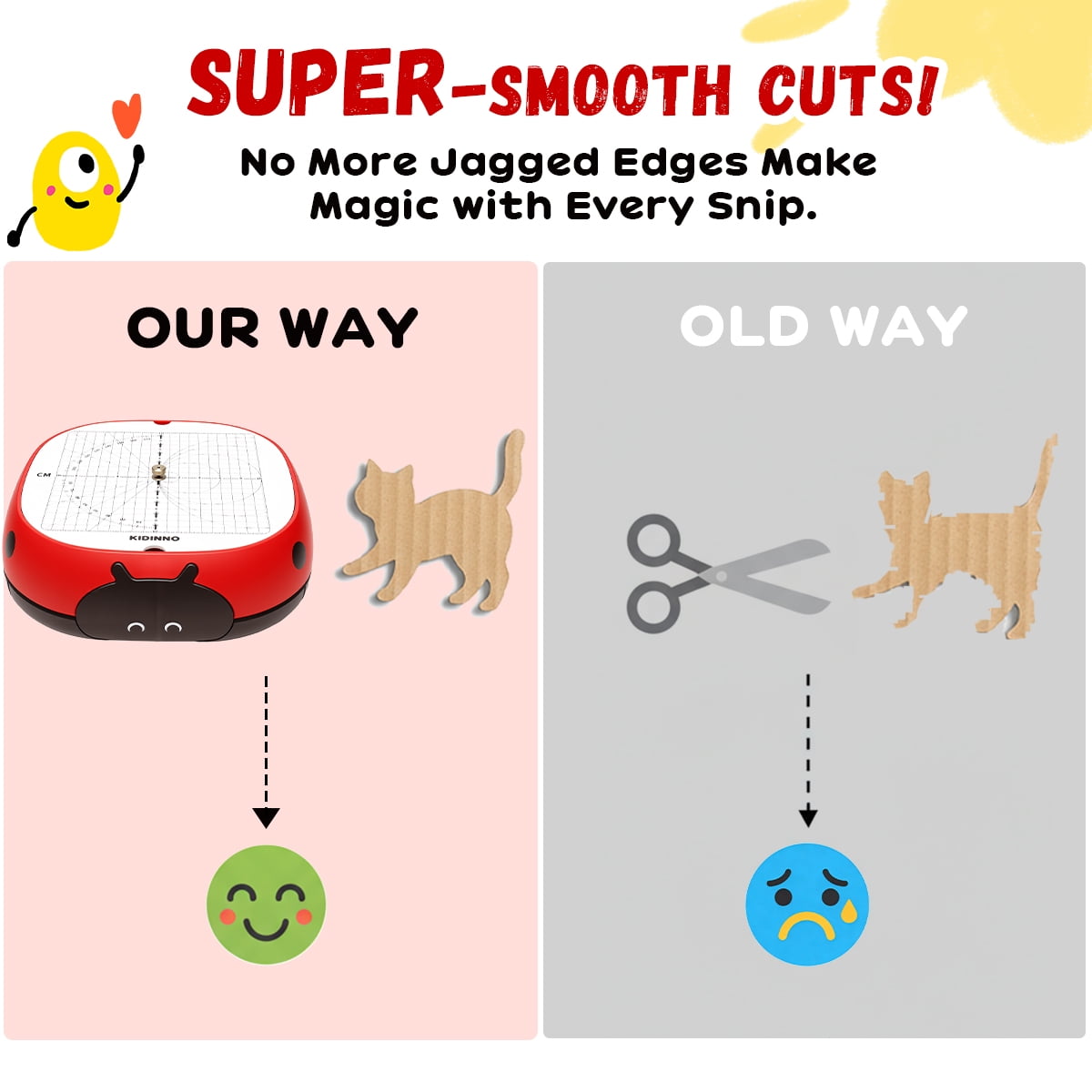 Playboda Safe Power Cardboard Cutter for Kids,Creative STEM Construction Toy for Boys & Girls，DIY Arts & Crafts，Red