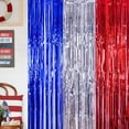 thumbnail image 3 of 2Pcs 4th of July Decorations,Red White and Blue Tinsel Foil Fringe Curtains,4th of July Photo Booth Prop Streamer Backdrop for America Patriotic Party,Independence Day,Labor Day(3.3 x 6.6ft), 3 of 7