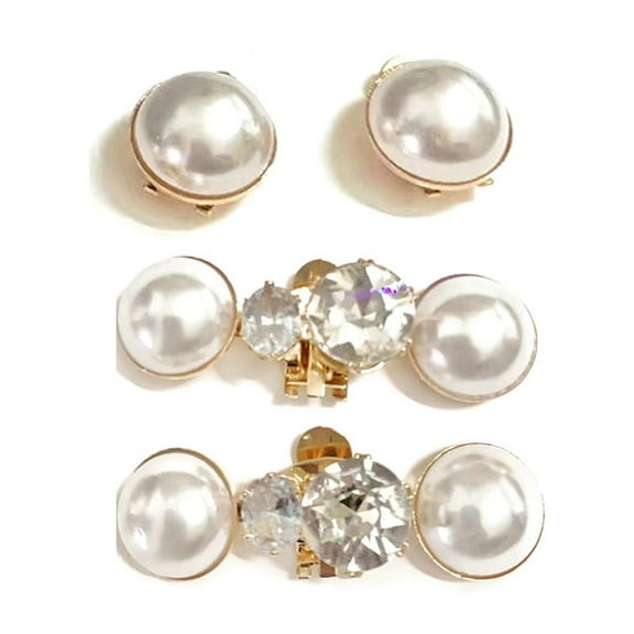 4Pcs Big Pearl Decoration Clip High Heel Shoe Decoration Charm Buckle Bride Shoe Clip Wedding Accessories for Women