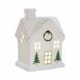 thumbnail image 2 of Christmas Light Up Ceramic Village,Led Lighted White Snow House Porcelain Ornament,Winter Christmas Glowing Decor for Mantel Tabletop, 2 of 6