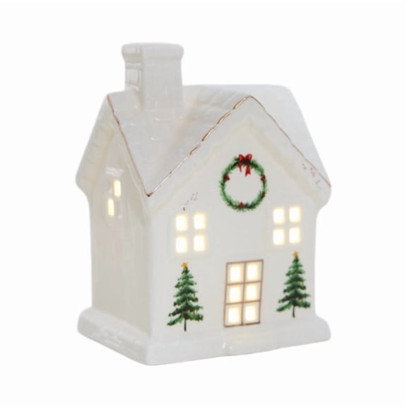Ceramic Christmas Village House Decor Light Up Christmas House Christmas Decoration