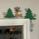 thumbnail image 3 of Adorno navideño para puerta - 2024 Muñeco de nieve Papá Noel Marco de puerta superior Decoración de esquina, Pintura de dibujos animados navideños Papá Noel Perro Reno Marco de esquina de puerta Decor, 3 of 3