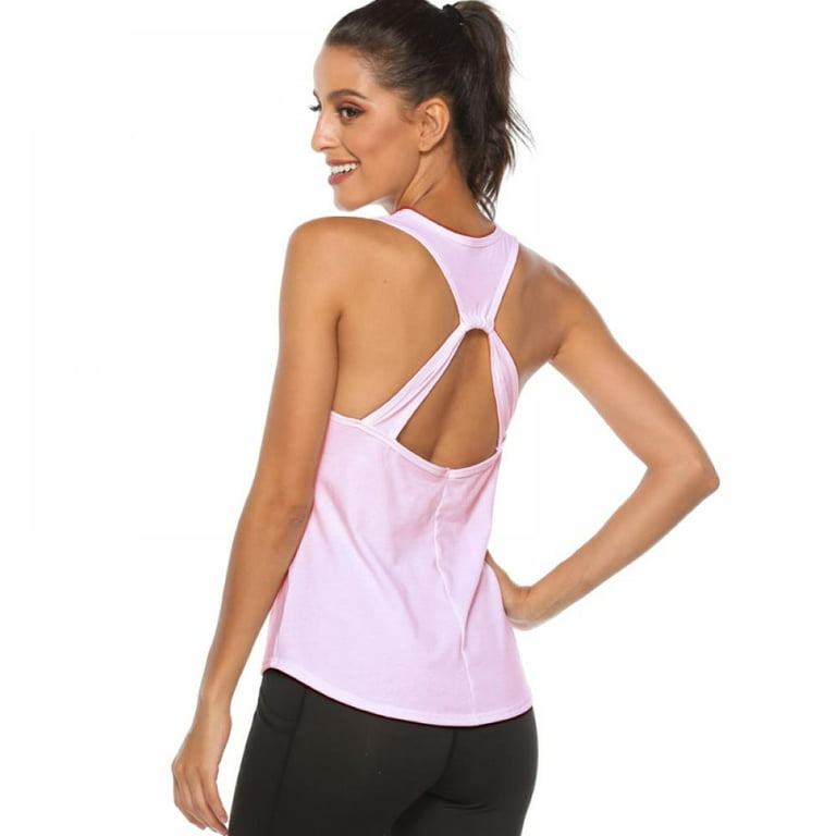 Xmarks Women's Sports Vest Solid Color Loose Sexy Cutout Ladies Tank Tops S- XL 