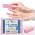 thumbnail image 6 of ForPro Pink Pedicure Block, 100/180 Grit, Three-Sided Pedicure Nail Buffer, 3.75” L x 1” W x 1” H, 15-Count, 6 of 6
