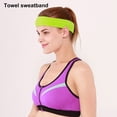 thumbnail image 2 of Ettsollp Non-slip Exercise Headband Sports Headband Great Sweat Absorption Capacity High Elastic Stretch Soft Non-slip Breathable Knitted Solid Color Reusable, 2 of 7