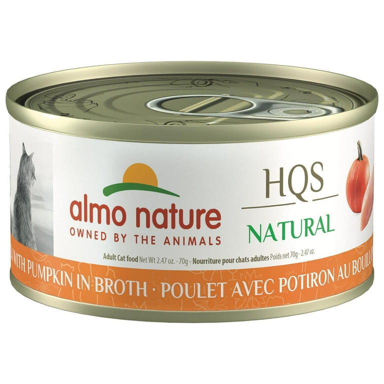 Almo Nature HQS Natural Cat Grain Free Chicken with Pumpkin In Broth Canned Cat Food Almo Nature HQS Natural Cat Grain Free Chicken with Pumpkin In Broth Canned Cat Food