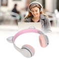 thumbnail image 4 of Écouteurs pour Enfants, Casque à Réduction de Bruit avec Oreilles de Chat, Lumière LED Colorée, Rétractable pour l'École, 4 of 8