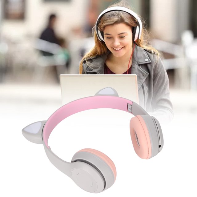 Écouteurs pour Enfants, Casque pour Enfants Multifonction à Lumière LED Colorée, Réduction du Bruit, Rétractable pour l'École pour Enfants