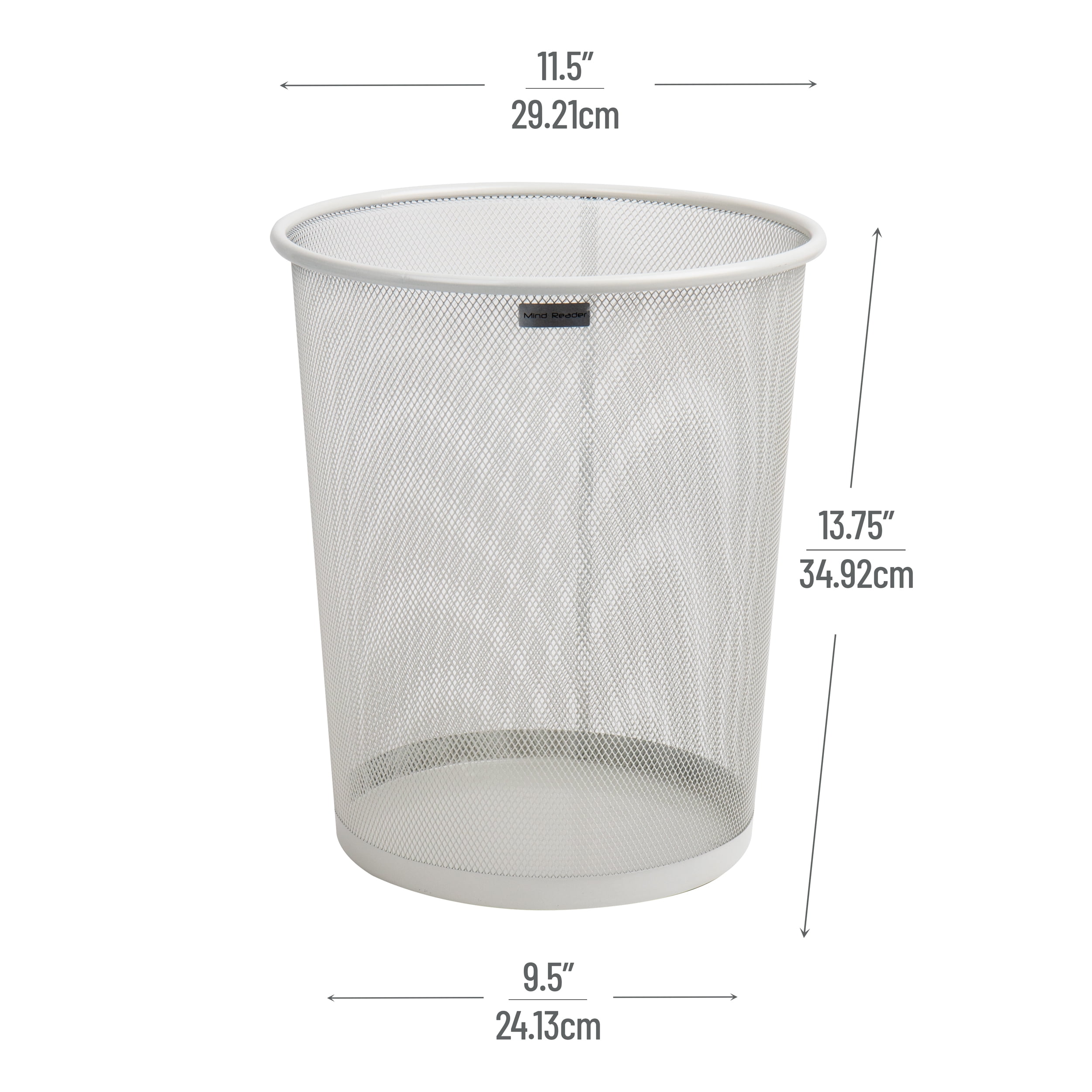 Zuvo Metal Wire Mesh Waste Basket Garbage Trash Can For Office Home Be