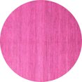 thumbnail image 1 of Ahgly Company Indoor Round Abstract Pink Modern Area Rugs, 4' Round, 1 of 4