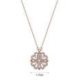 thumbnail image 6 of ZenCart 2 in 1 Four Leaf Clover Pendant Necklace Convertible Heart Shaped Cubic Zirconia Charm Jewelry for Women Valentine's Day Gift, 6 of 8