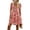 Red, variant on Summer Casual Dresses for Women Floral Pattern Ruffle Short Sleeve A Line Flowy Mini Dress