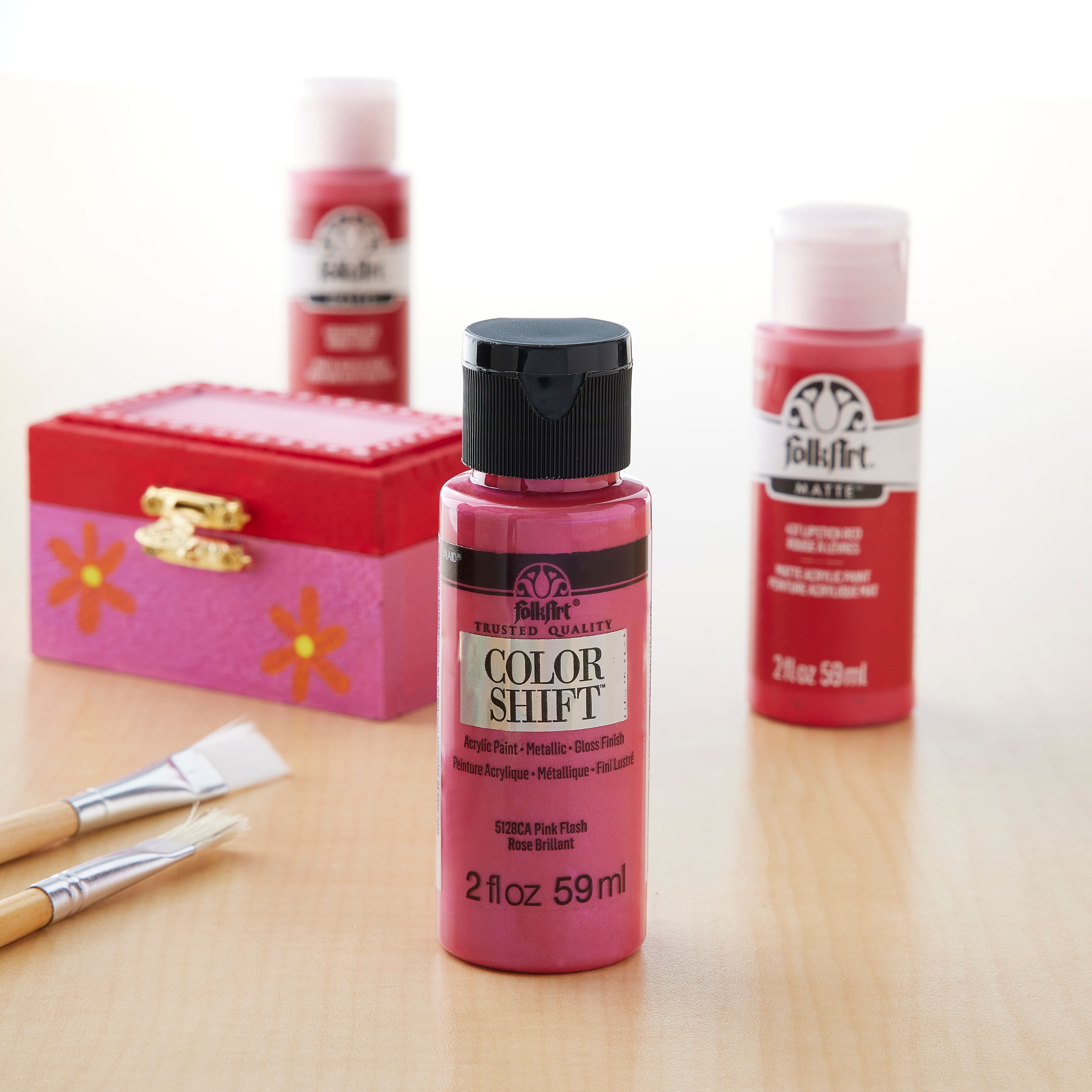 FolkArt Color Shift Gloss Finish Metallic Acrylic Paint, 12 Pack