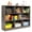 Gray, variant on Chateauy 3-Tier Open Bookcase, 8-Cube Floor Standing Storage Shelves, Display Cabinet for Home Office Living Room, DIY Modular Design, Wood Grain Finish