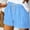 Shorts for Women Summer-Light Blue, variant on Guieoi Shorts for Women Plus Size Summer Striped Print Tie-Waist Elastic Waistband Pocket Casual Shorts Black 0 L