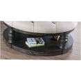 thumbnail image 5 of JERFIT 48 Inch Round Coffee Table with Shelf, Antique Grey Finish, Tufted Fabric Top, Rustic Solid Wood Base for Living Room, 5 of 6