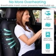 thumbnail image 6 of Vive Full Lumbar Cushion – Memory Foam Back Support Pillow for Lower Back Pain Relief – Ergonomic Mesh Seat Cushion for Office Chair, Car & Home – Orthopedic Contour Design for Better Posture, Gray, 6 of 9