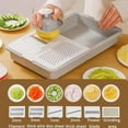 thumbnail image 3 of Functional Grater & Drainer Cutting Board for Kitchen with Built-In 6-in-1 Functionality Upgrade Chopping Board with Container Lid and System in One Versatile Prep Station for Efficient Food Prep, 3 of 6