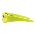 thumbnail image 4 of Women's Sunglasses Fitted Wrap Around Shield Thick Oval Frame UV400 Matte Yellow, 4 of 4