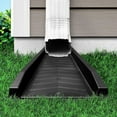 thumbnail image 2 of Splash Block, Decorative Gutter Downspout Extensions, Splashguard, Foundation Water Diverter, Rain Gutter Guard, Plastic 24” Black (4 Pack), 2 of 9