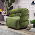 thumbnail image 2 of Astra Mid-Century Modern Velvet Upholstered Swivel Chair in Green, 2 of 6